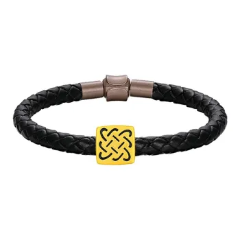 ZHIAIYONGHENG Luxury Trendy Refined Cross Auspicious Peaceful Fortune Bead Solid Gold Fixed Price Gold Bracelet Unisex