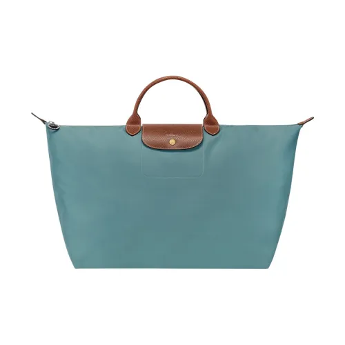 LONGCHAMP Le Pliage Nylon Handbag Travel Bag Women's Light Green Gray
