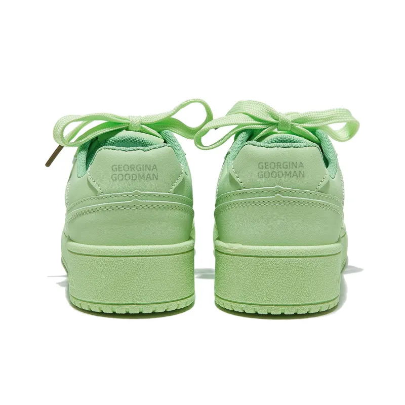 Georgina Goodman Skateboard Shoes Women's Low Top Silver, Ecru, Rose Red, Yellow, Neon Green, Moon Blue-34