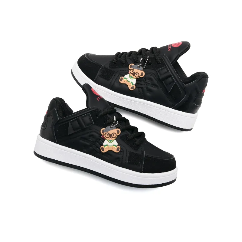 Teddy Bear Collection Slip Resistant And Abrasion Resistant Support Low Top Skateboard Shoes-4
