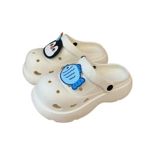 Thin Strips Home Slippers Women's, Cream White