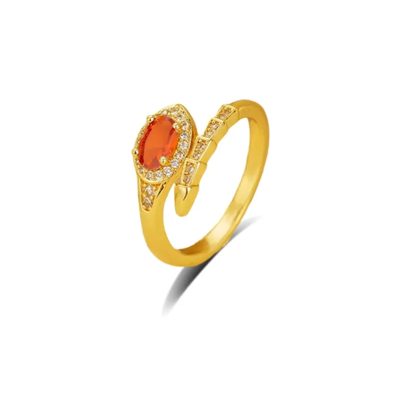 Shiban Alloy Zircon Rings Unisex-4
