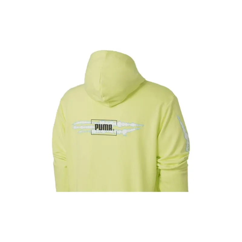 PUMA Sweatshirts Men Green Yellow-3