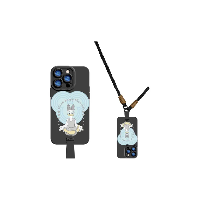 Disney Silicone Material Cute With Lanyard Phone Cases Compatible With Apple 16 Pro Max/15 Pro/15 Plus/14 Pro/13/12/11-18
