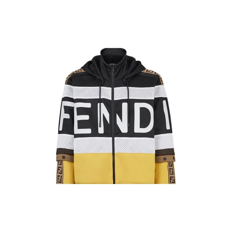 FENDI Jackets Men Yellow Black-2