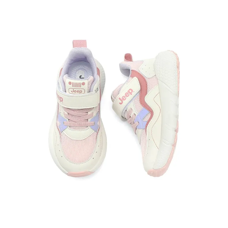 Jeep Slip Resistant, Abrasion Resistant, Breathable, Cushioning Kids Lifestyle Shoes Beige/Pink Kids'-7
