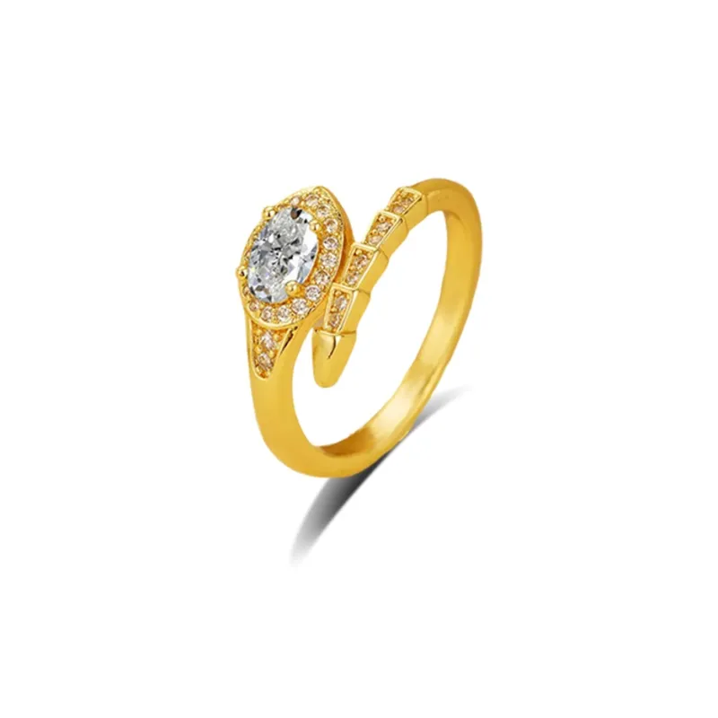 Shiban Alloy Zircon Rings Unisex-3