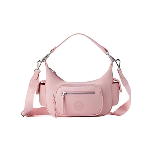 FILA FUSION Fabric One Shoulder Handbags Regular Women's Sand Leather Pink