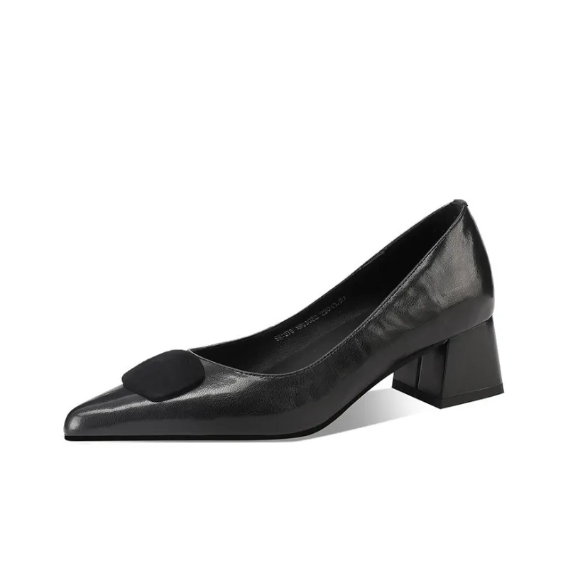 XICUNMINGWU Chunky Heel High Heels 4.5CM Women's-7