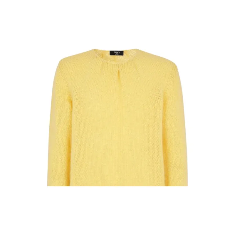 FENDI Long Sleeved Crewneck Knitted Jumper-3
