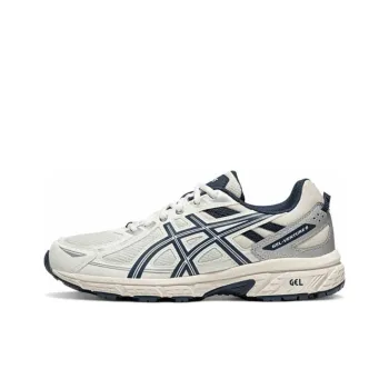 Asics Gel Venture 6 Anti Slip Wear Resistant Low Top Trail Running Running Shoes Men's White Blue