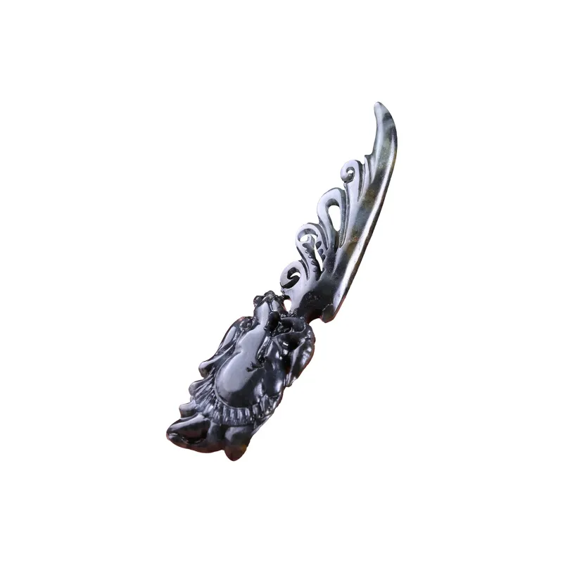 Renyu Jewelry Hetian Jade Pendants Blue And White Unisex-0