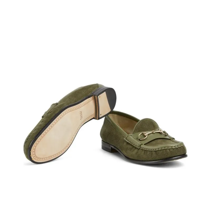 GUCCI Horsebit 1953 Loafers Women's Dark Green-5