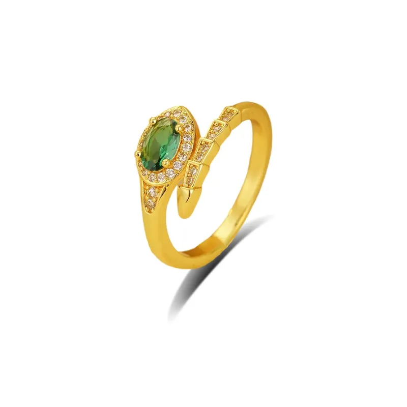 Shiban Alloy Zircon Rings Unisex-5