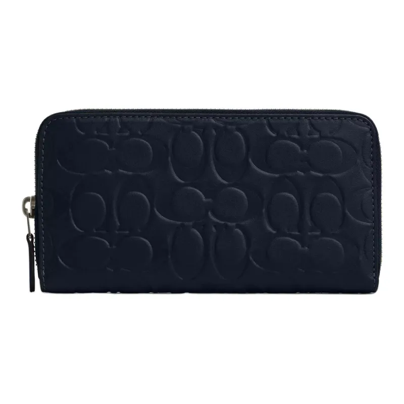 COACH Accordion Wallet Calfskin Wallet Small Size Men's Midnight Navy-0