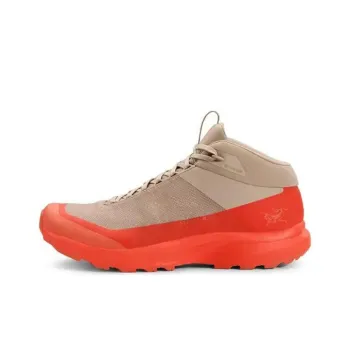 Arcteryx Aerios FL 2 Mid Durable Breathable Mid Top Outdoor Shoes Unisex Brown & Red Patchwork