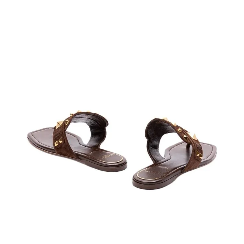 Valentino Garavani Rockstud Slip On Thong Sandals Women's-2