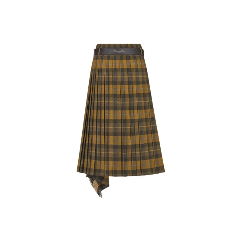 DIOR Casual Long Skirt Women's Brown-1