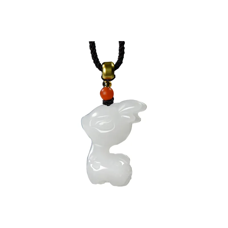KUNYUYAO Hetian Jade Pendants White Jade Unisex-18