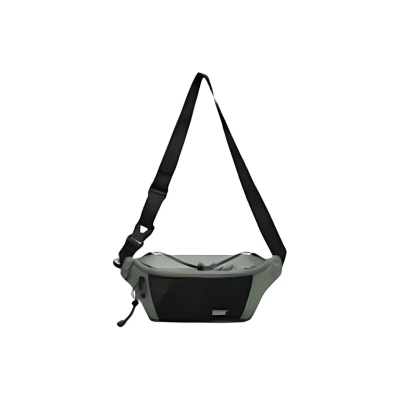 Skechers Fabric Fanny Pack Regular Unisex Black & Orchid Green-1