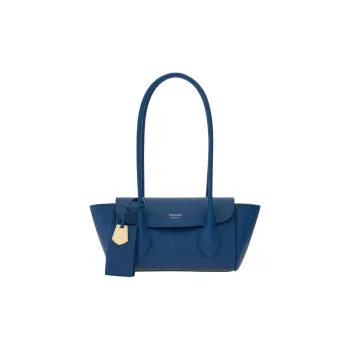 FERRAGAMO Textured Cow Leather Tote Bag Shopping Bag Shoulder Bags Small Size Women's Teal