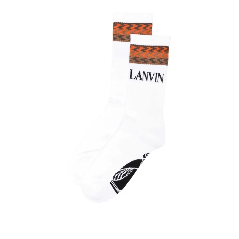 Lanvin Mid-Calf Socks Men's 1 Pack White-0