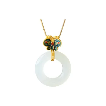 Jade Ink Love Chinese Classic Style White Jade Unisex