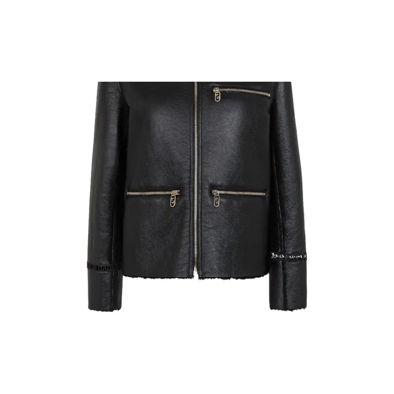 FENDI Jackets Coats Women's Black-4