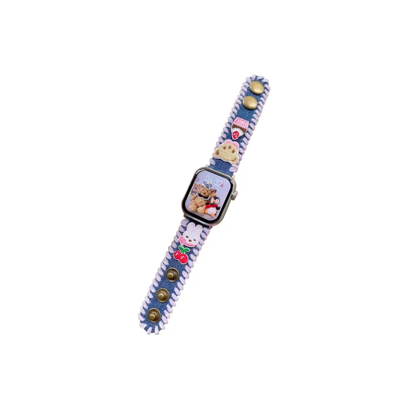MSSM Watch Band Apple Compatibility Denim Material-6