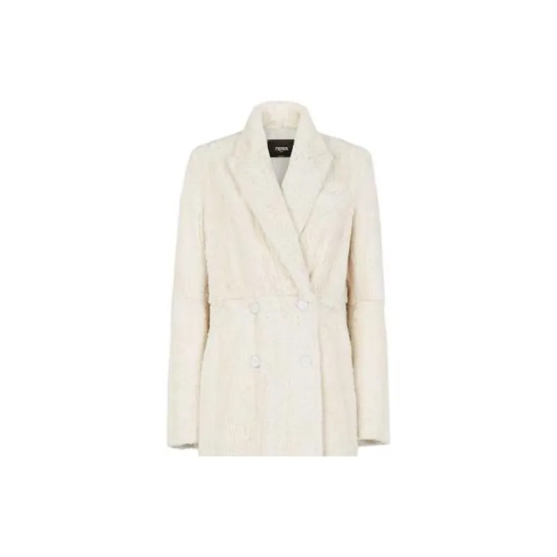 FENDI Coats Women's Ecru-3
