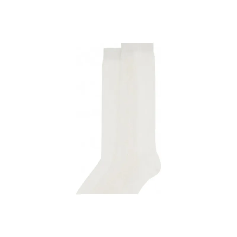 FENDI Men's FW21 Logo Knitting Socks 1 Packs White-3