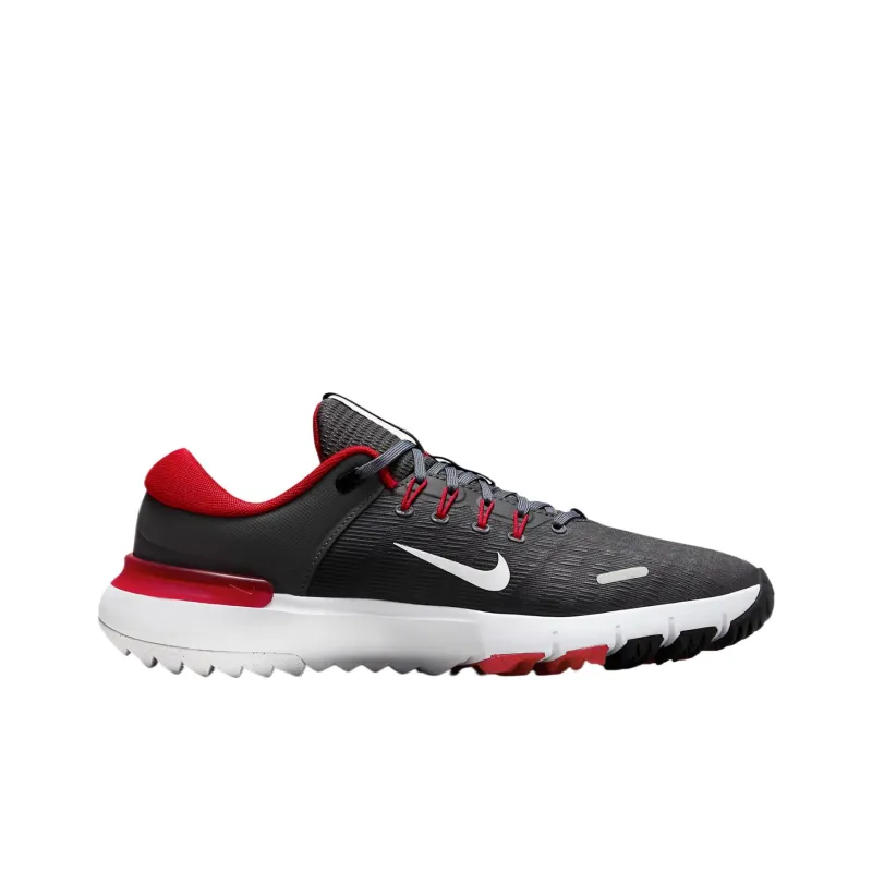 Nike Free Golf Wear resistant And Lightweight Low Top Golf Shoes Men's Gray Red-1