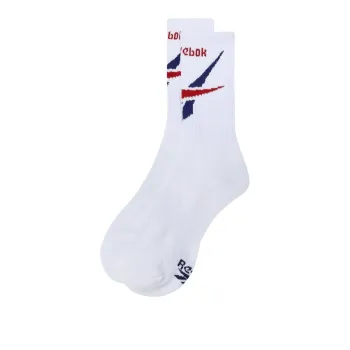Reebok Big Vector Crew Knee-High Socks Unisex 1 Pack White