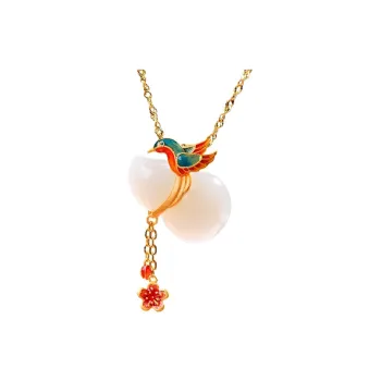 Jade Ink Love Hetian Jade Necklaces White Jade Unisex