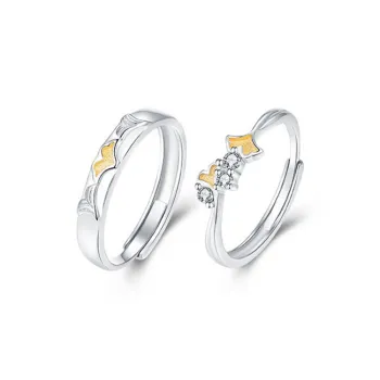 GLOIRE S925 Silver Rings Unisex Gentle Elegant Niche Design Advanced Touch Romantic Date Versatile Commute Style