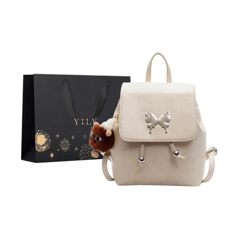 Yi Brigade PU Backpack Regular Women's Black/White/Coffee/Brown-15