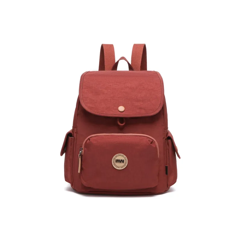 SEPTWOLVES Fabric Backpack Women's Brick Red-0