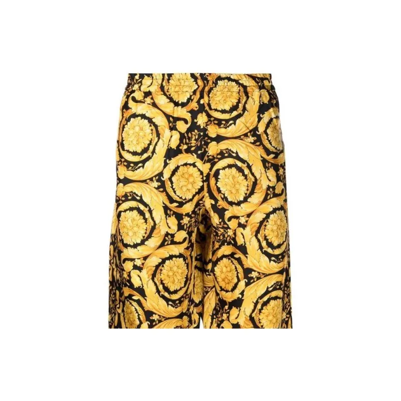 VERSACE Barocco Print Silk Pajama Trousers-2