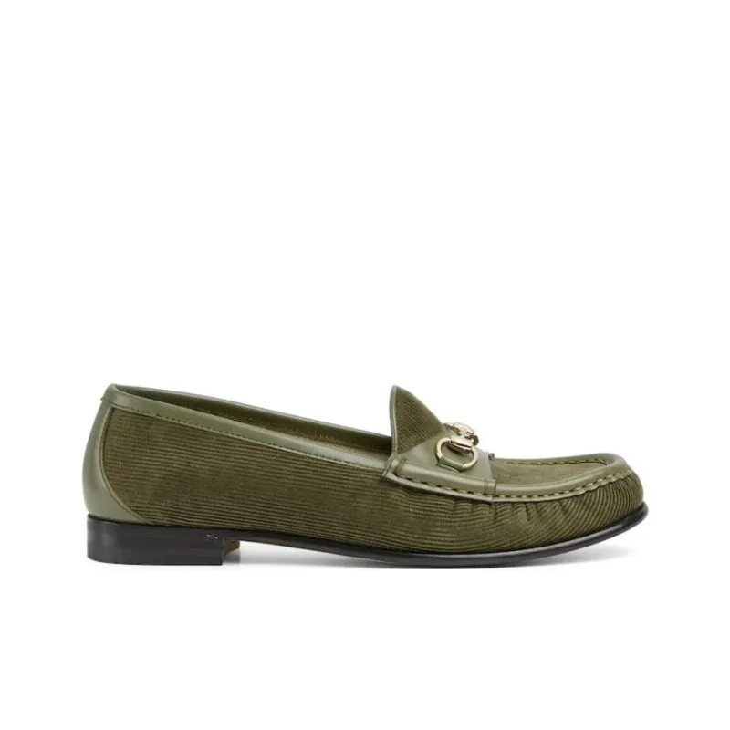 GUCCI Horsebit 1953 Loafers Women's Dark Green-1