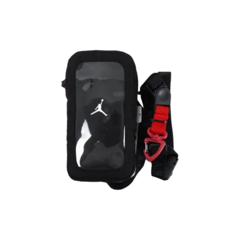 Jordan Polyester One Shoulder Crossbody Cell Phone Pouch Regular Unisex Black-1
