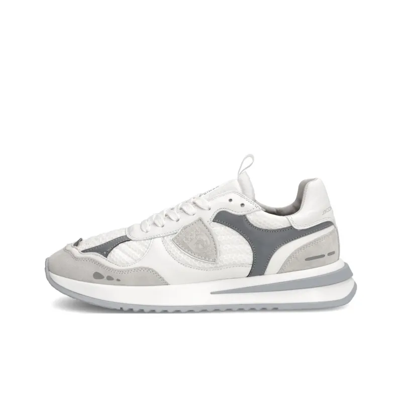 PHILIPPE MODEL Low Top Running Shoes Men's White Gray-0