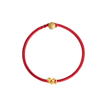 REDYEAR Fortune Serpent Yellow Wealth God Single Buckle Style Solid Gold 999 Fixed Price Gold Bracelet Unisex