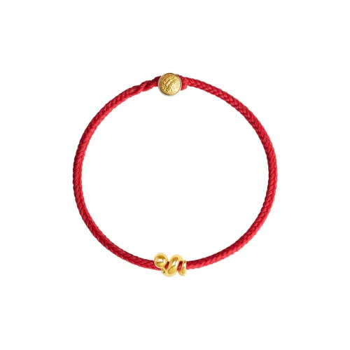 REDYEAR Fortune Serpent Yellow Wealth God Single Buckle Style Solid Gold 999 Fixed Price Gold Bracelet Unisex