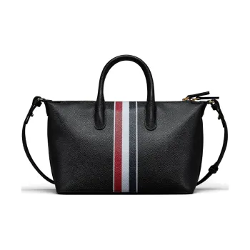 THOM BROWNE Small Leather Duffle Bag