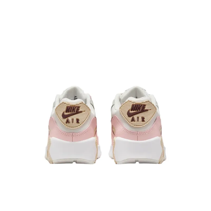 Nike Air Max 90 Low Top Kids Lifestyle Shoes Pink Teenagers-4