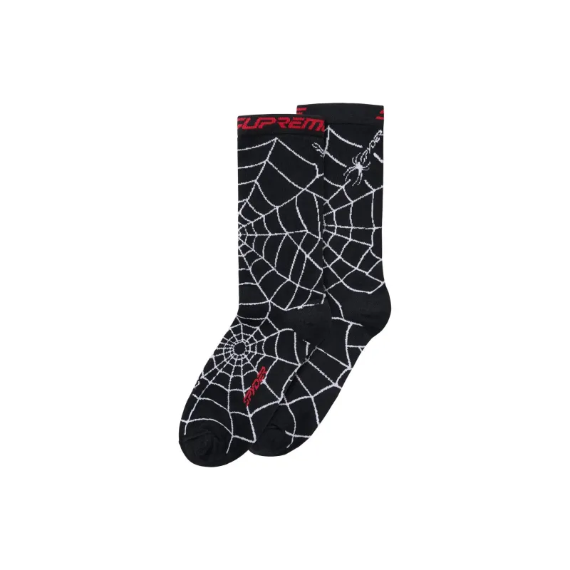Supreme Spyder Crew Socks 1 Pack Yellow-0