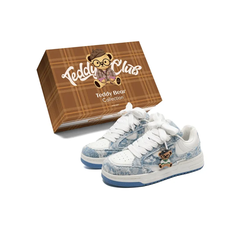 Teddy Bear Collection Slip Resistant, Abrasion Resistant, Lightweight Low Top Skateboard Shoes Unisex-0