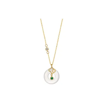 Emerald Chalcedony Necklaces Women's
