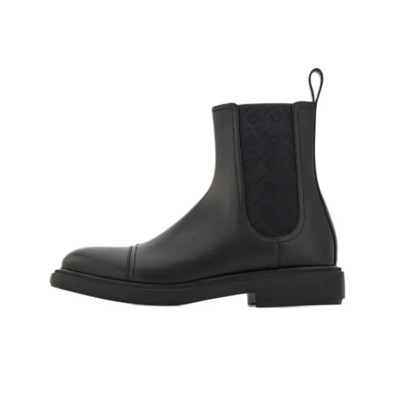 FERRAGAMO Short Chelsea Boots Men's Black-0