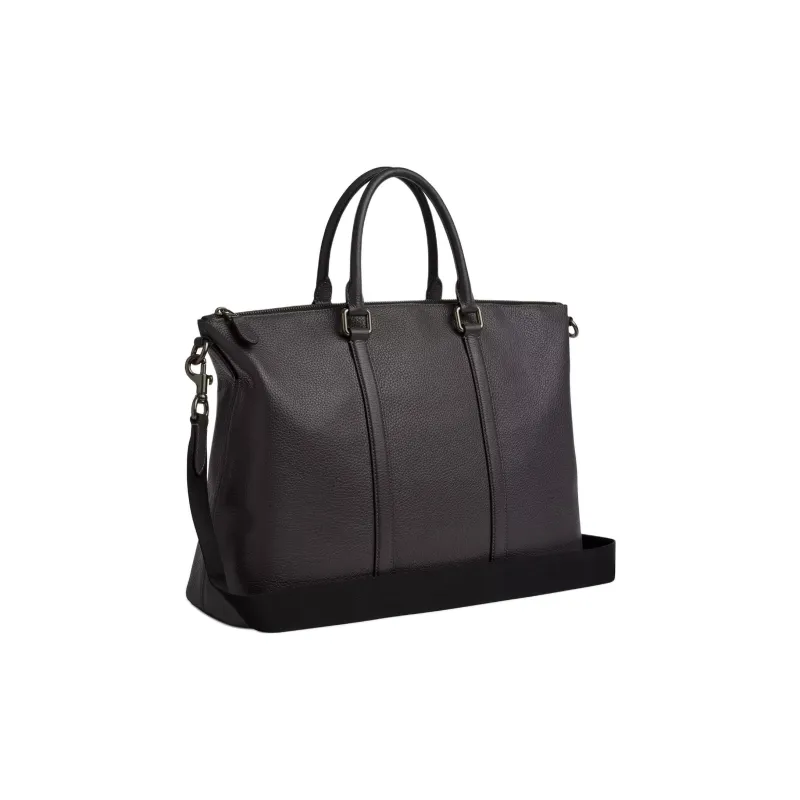 COACH Leather Tote Bag Shopping Bag Handbag Men's Graphite-1